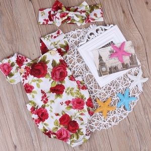 Boutique baby girl 2pc romper set